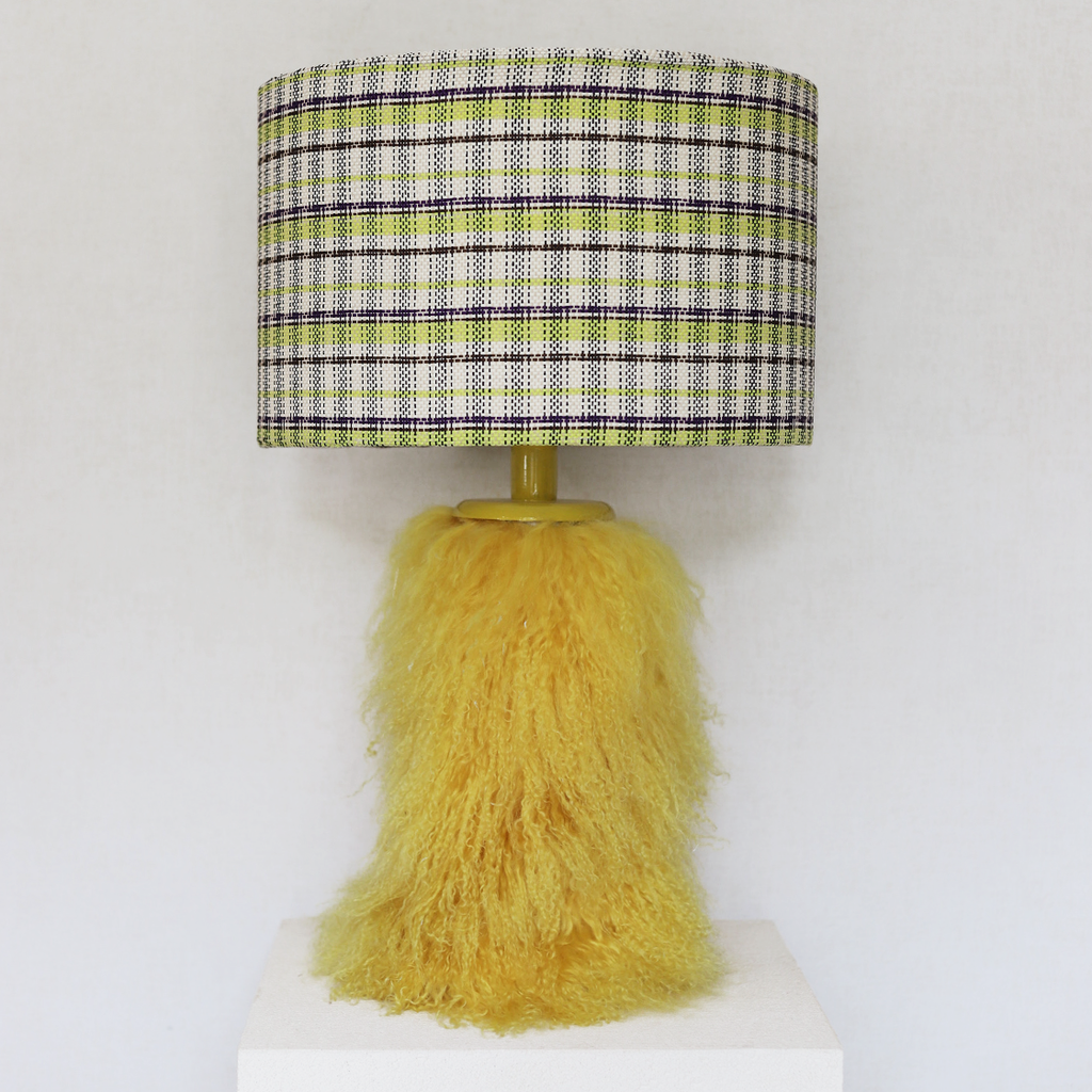 Cammie yellow purple checks