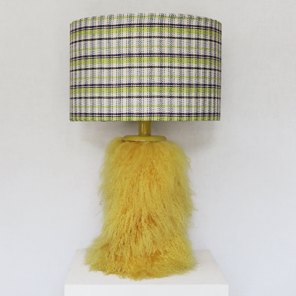 Cammie yellow purple checks