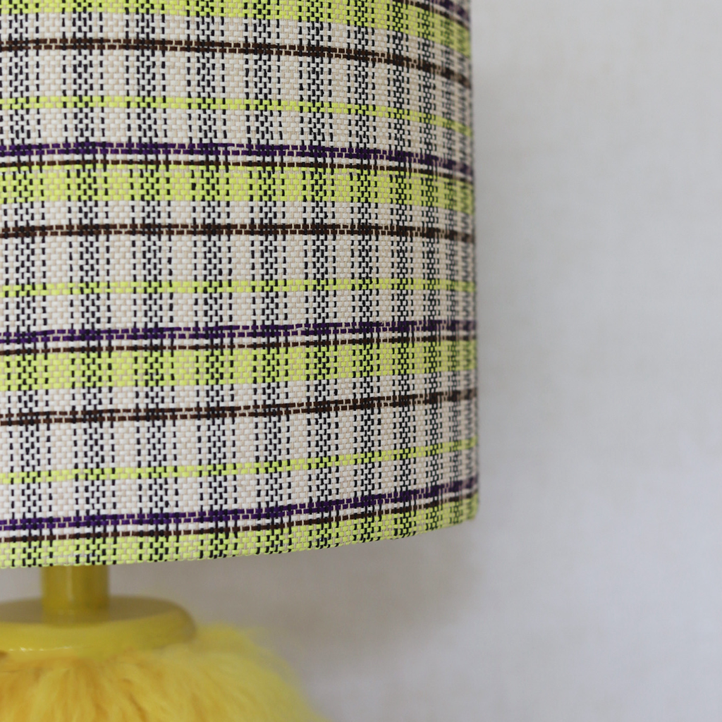 Cammie yellow purple checks