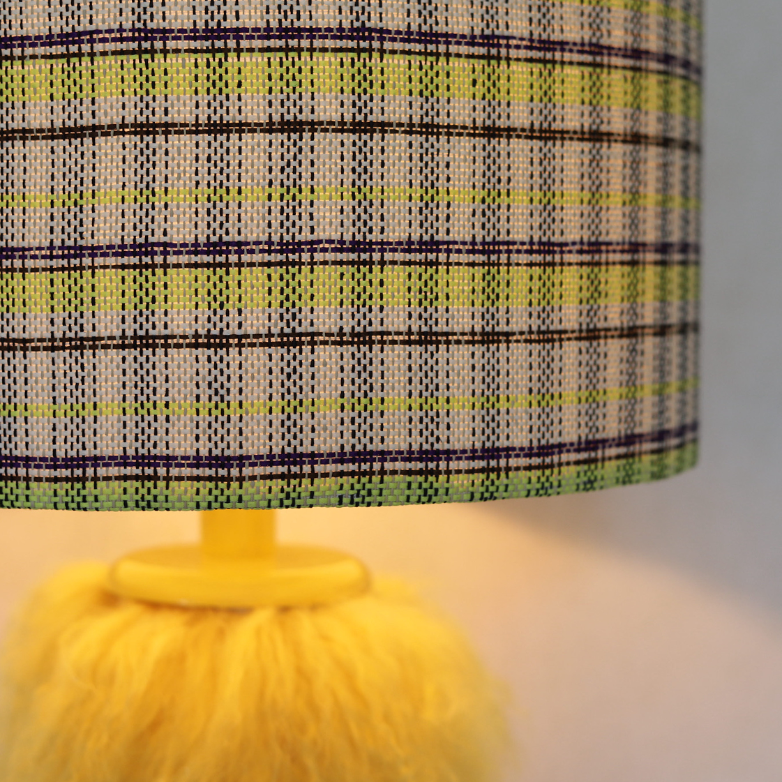 Cammie yellow purple checks