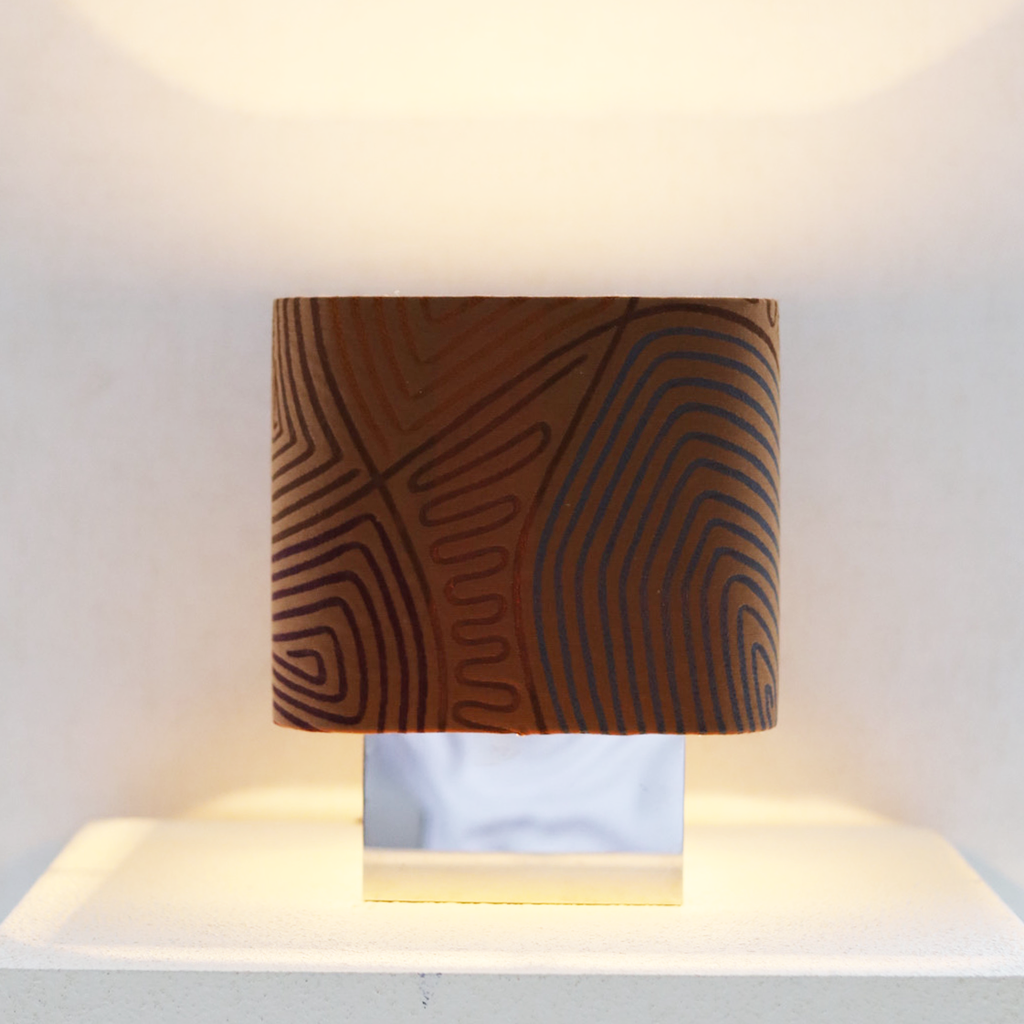 handmade autumn in antwerp table lamp with custom shade and warm light