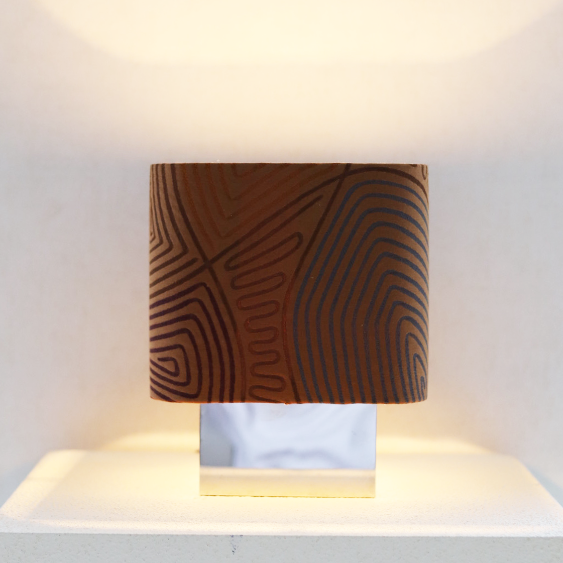 handmade autumn in antwerp table lamp with custom shade and warm light