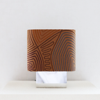 handmade autumn in antwerp table lamp with custom shade and warm light