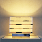 handmade autumn in antwerp table lamp with custom shade and warm light