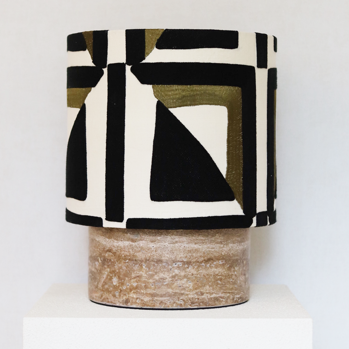 LEXIE black cream embroidered