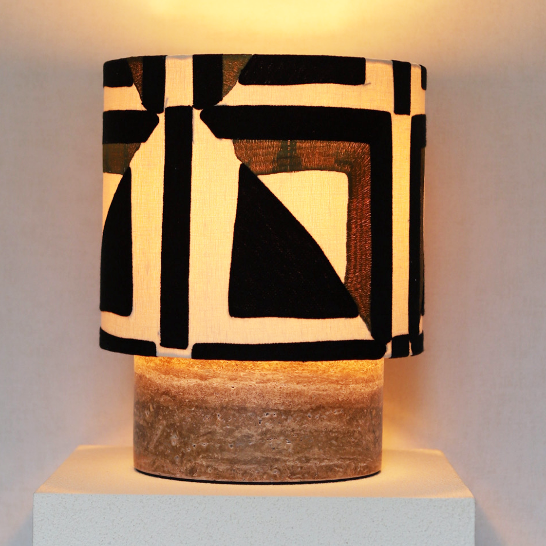 LEXIE black cream embroidered