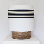 LEXIE white navy stripes