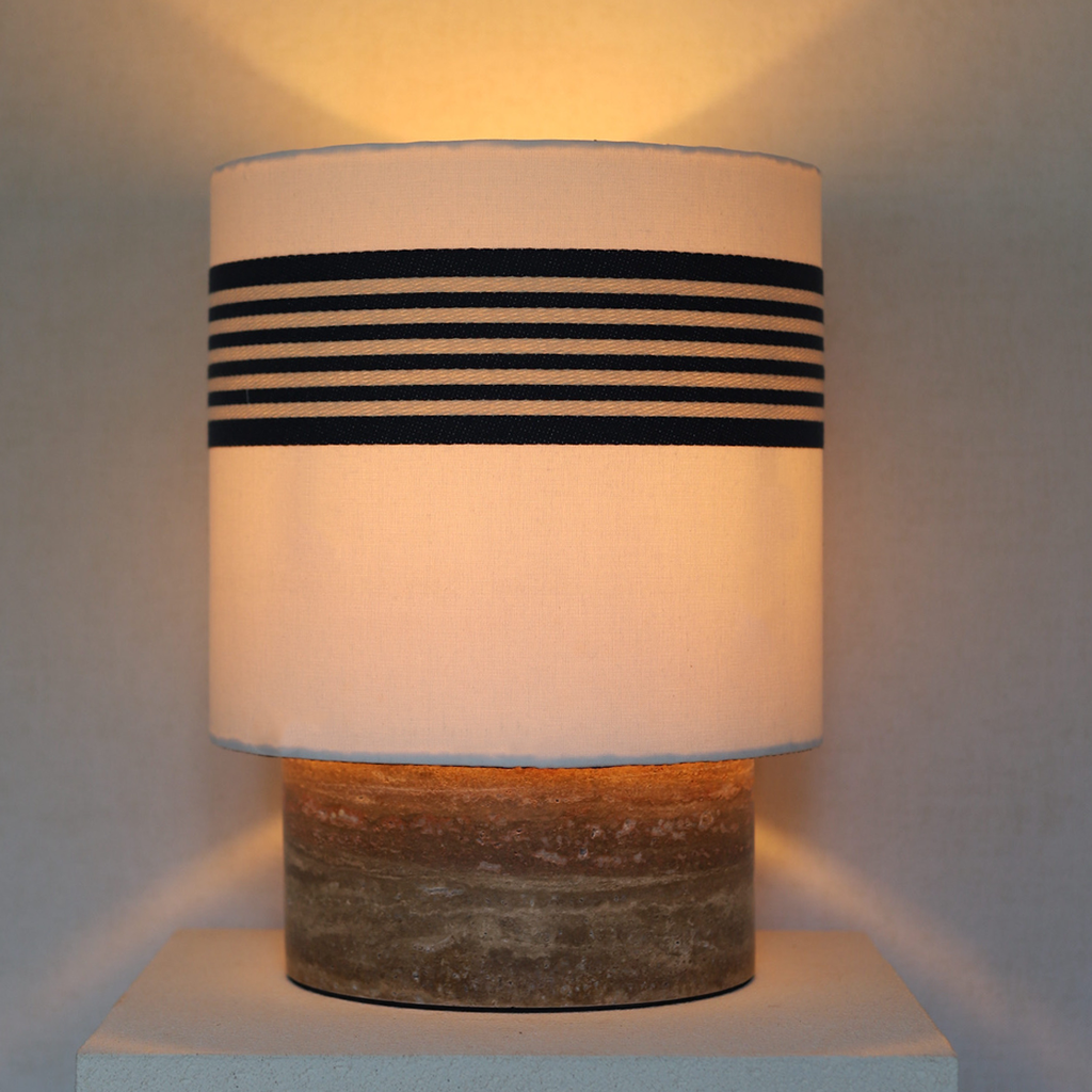 LEXIE white navy stripes