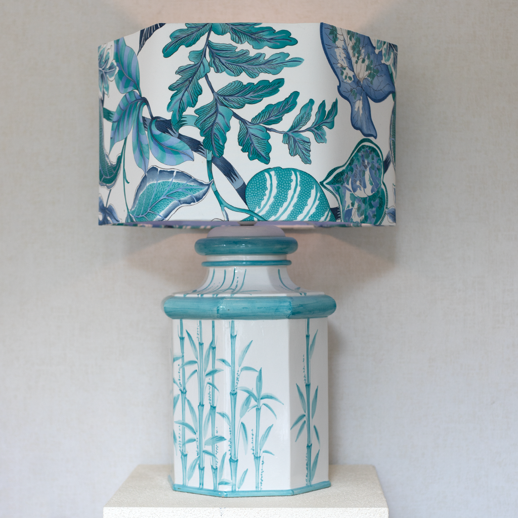bamboo lamp blue