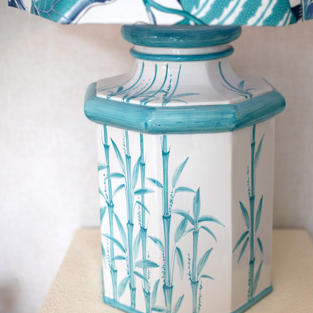bamboo lamp blue