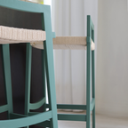 marine green bar stool set