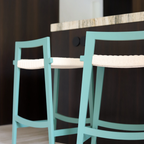 marine green bar stool set