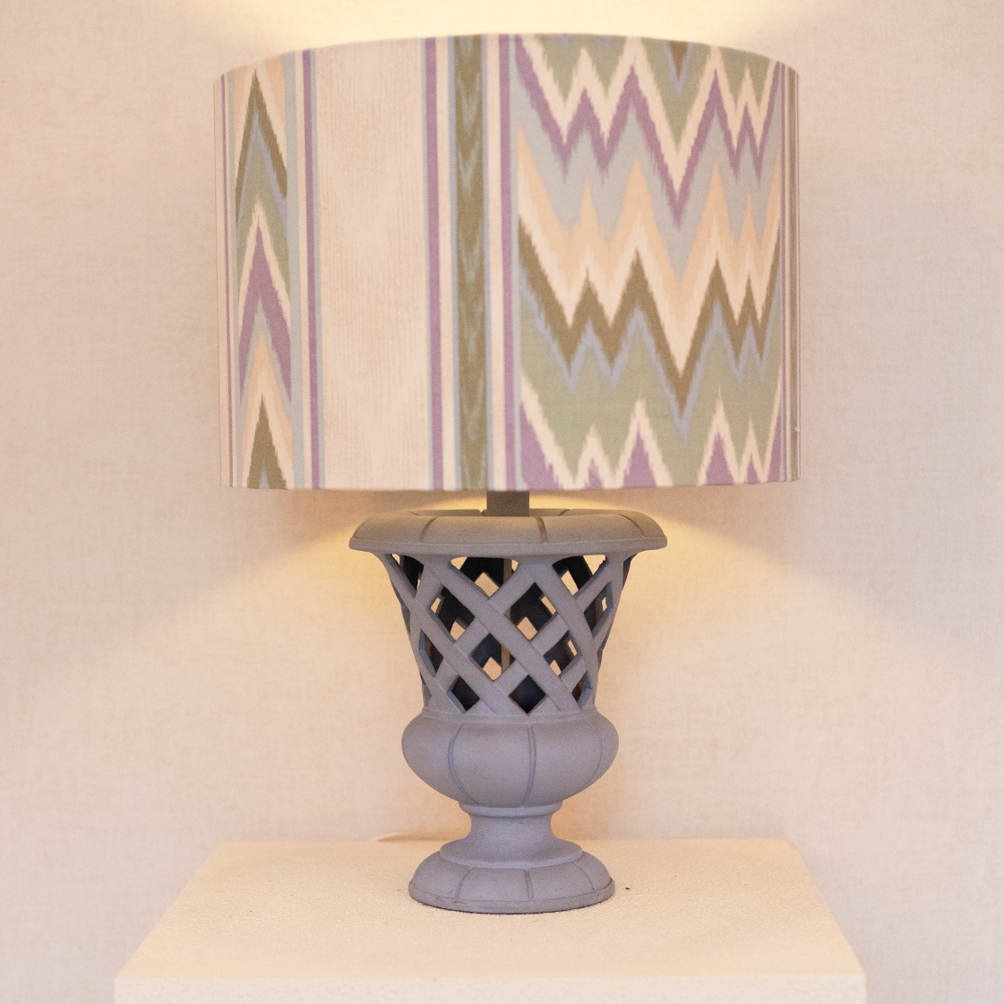 blue jar lamp