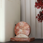 bookend round pink marble