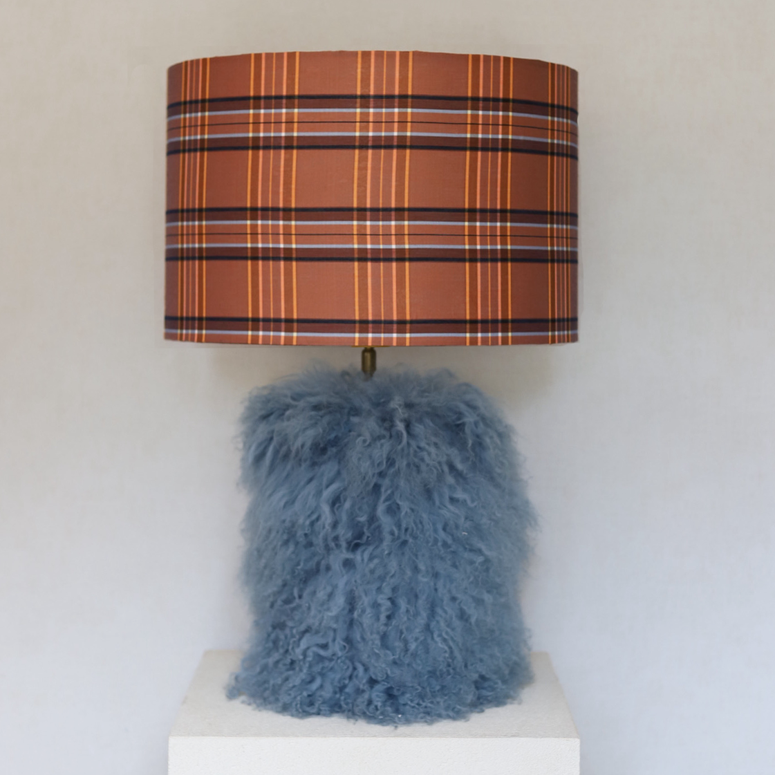 Cammie blue orange checked