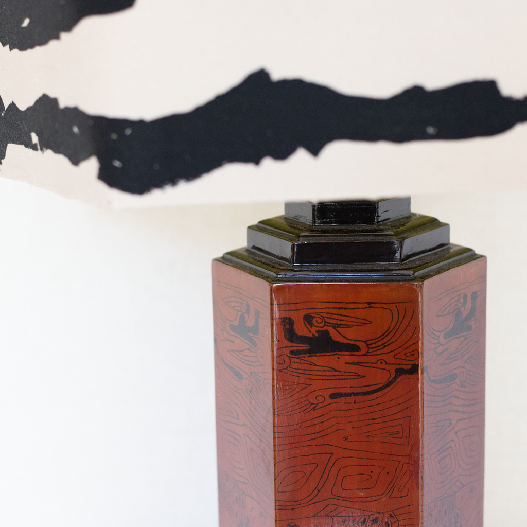 chinese lamp black green