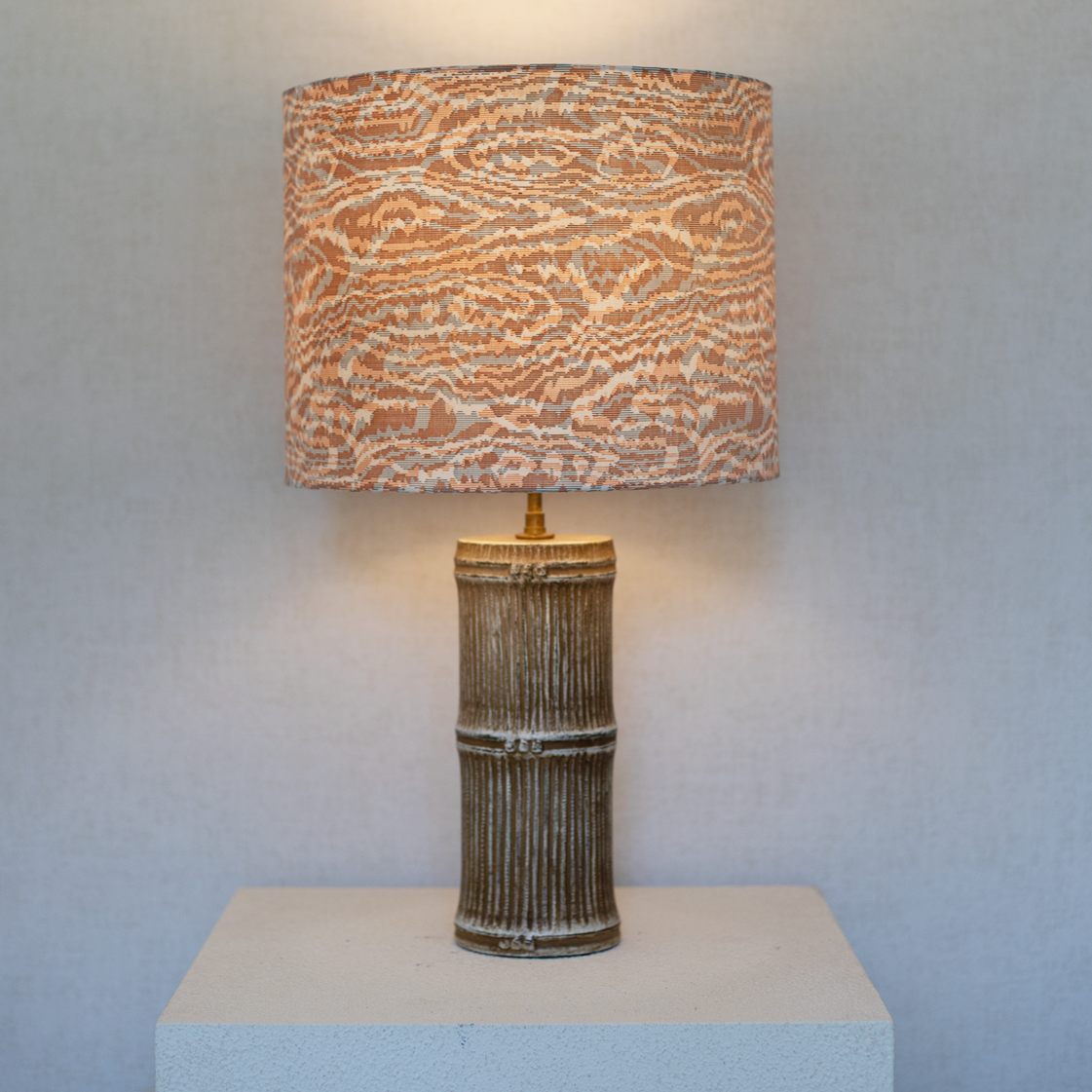 ceramic bamboo lamp pink