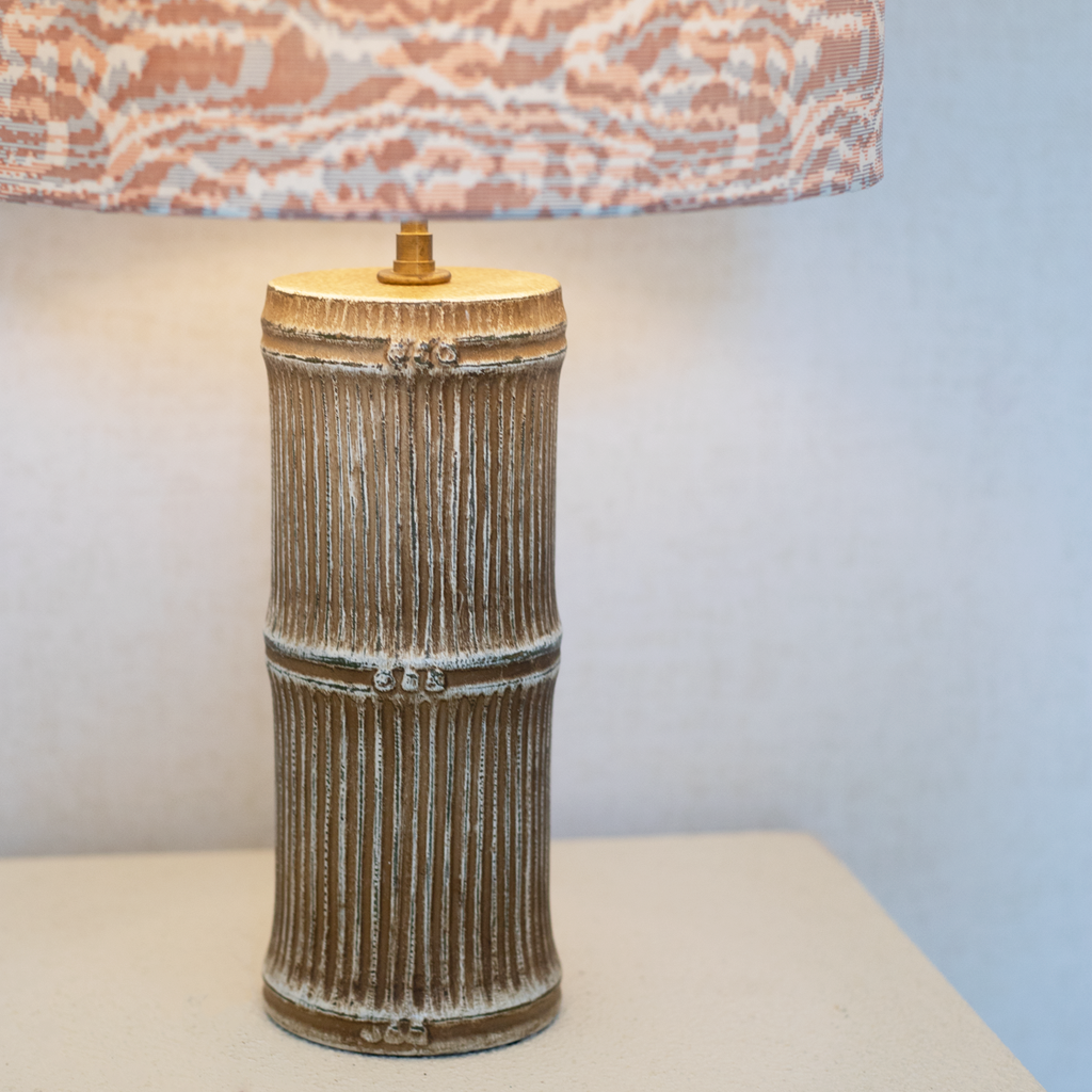 ceramic bamboo lamp pink