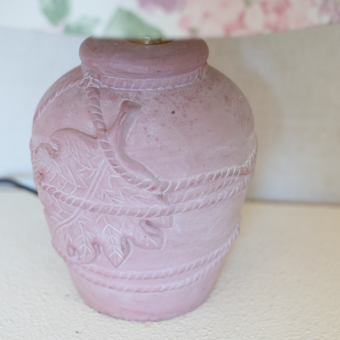 pink hydrangea lamp