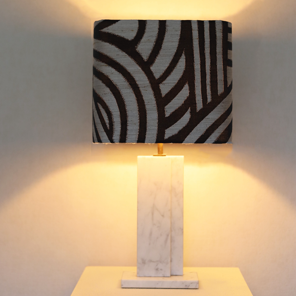 marble lamp grey black