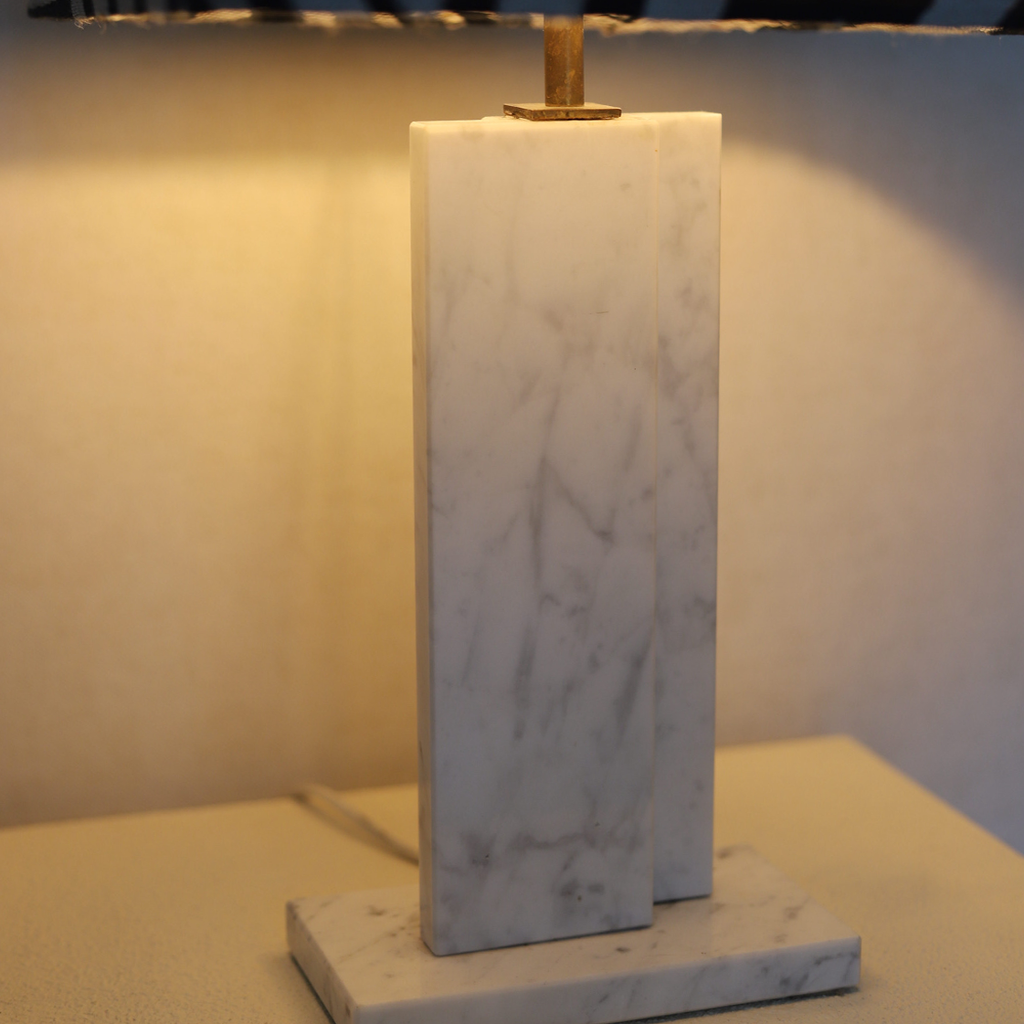 marble lamp grey black