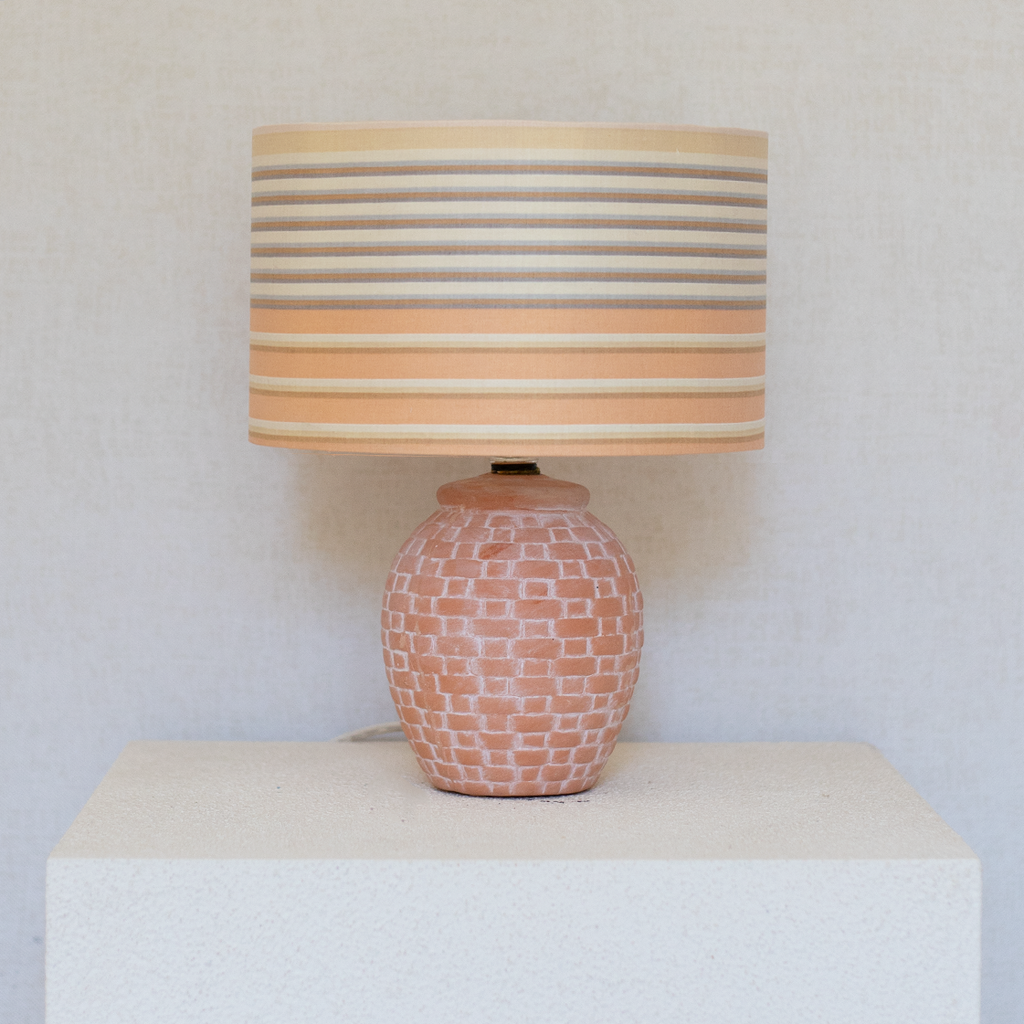 terracotta lamp striped