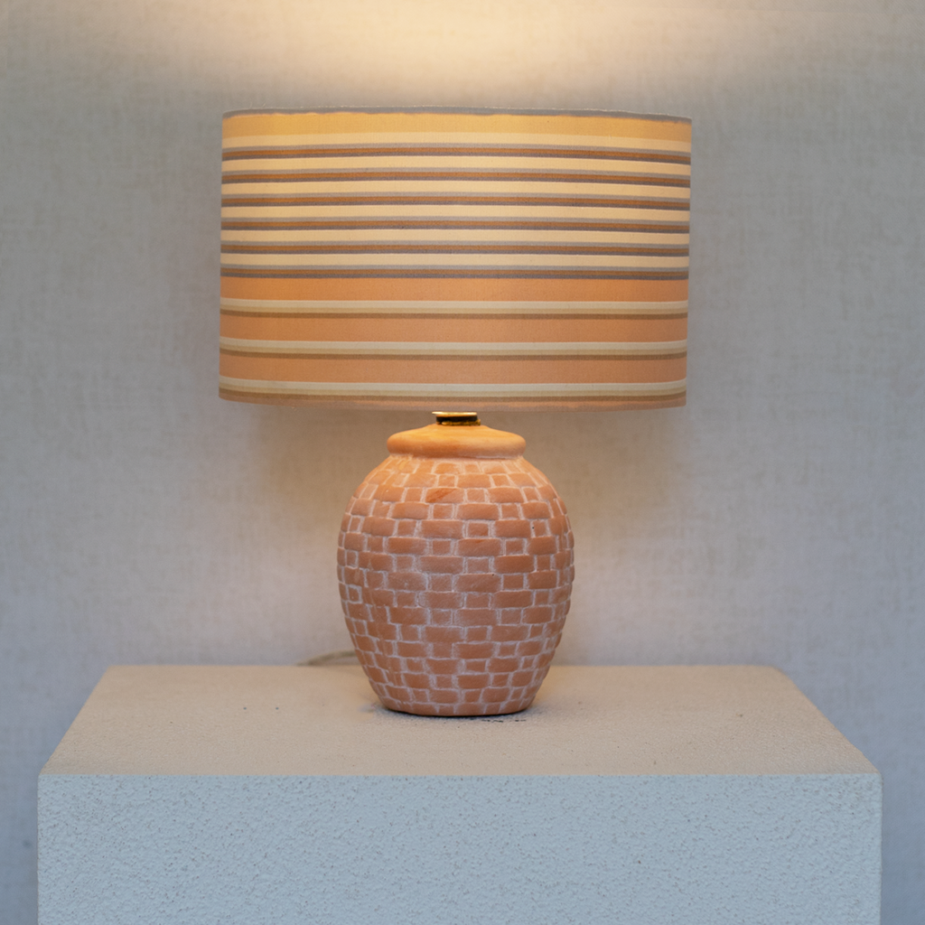 terracotta lamp striped