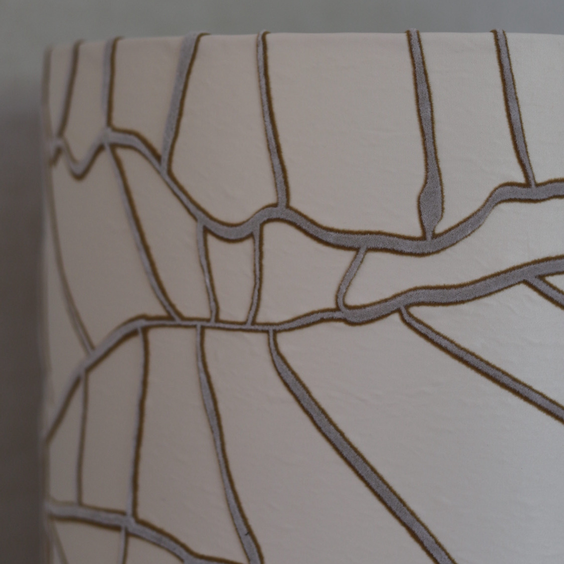 LEXIE cream velvet leaves