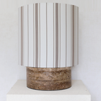 LEXIE white burgundy stripes