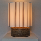 LEXIE white burgundy stripes