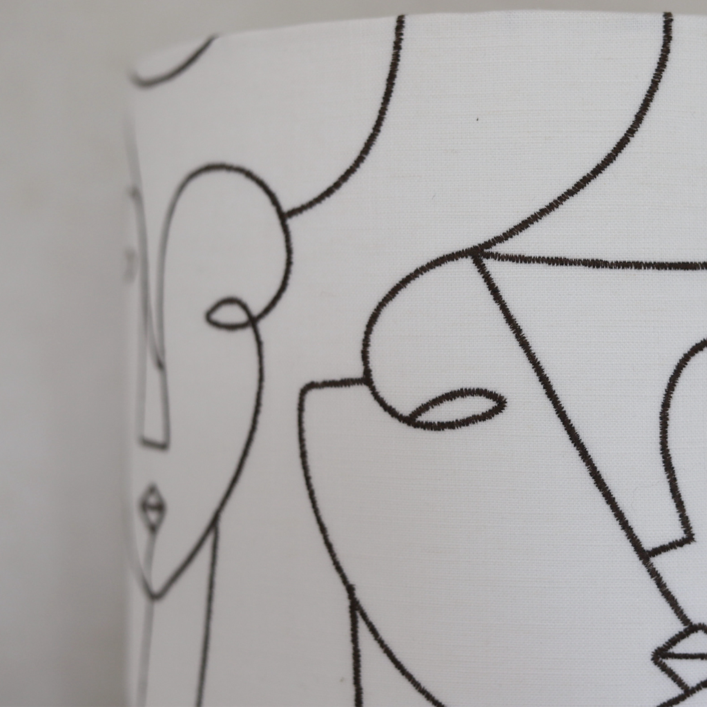 LEXIE white embroidered faces