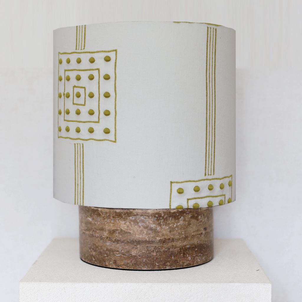 LEXIE white mustard embroidered