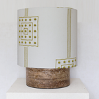 LEXIE white mustard embroidered