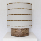 LEXIE white mustard fringe stripe