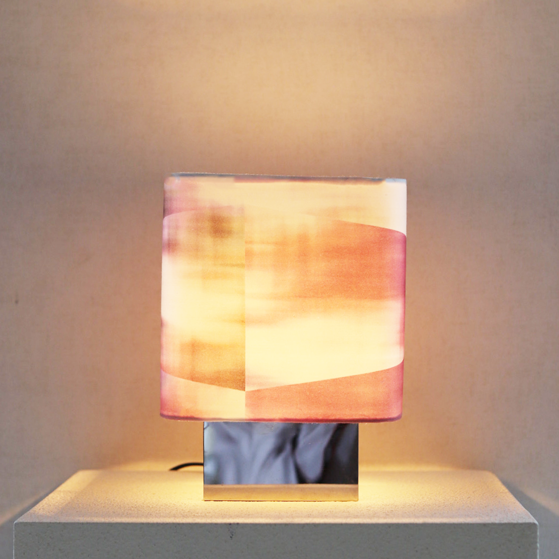handmade autumn in antwerp table lamp with custom shade and warm light