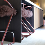 set of two tibet fur bar stools