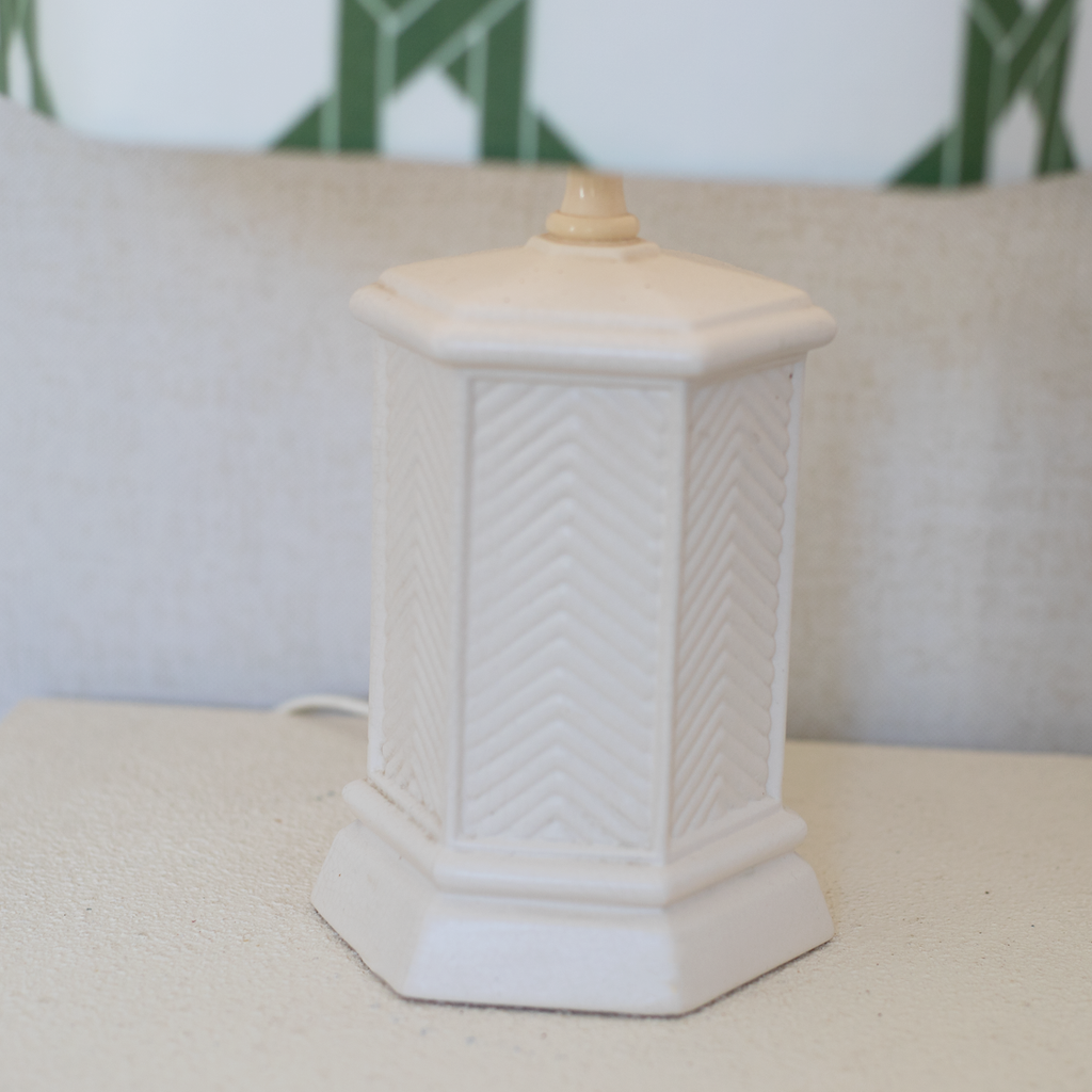 white green bamboo lamp