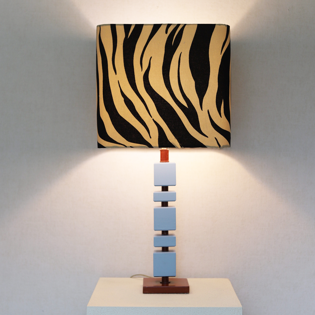 burgundy blue zebra lamp